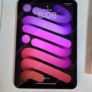 아이패드 미니 7(a17pro)배터리 100 퍼플 128gb+정품폴리오+esr퀵스탠드