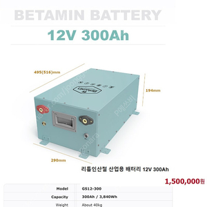 인산철배터리300A+충전기60A+인버터3K+주행충전기