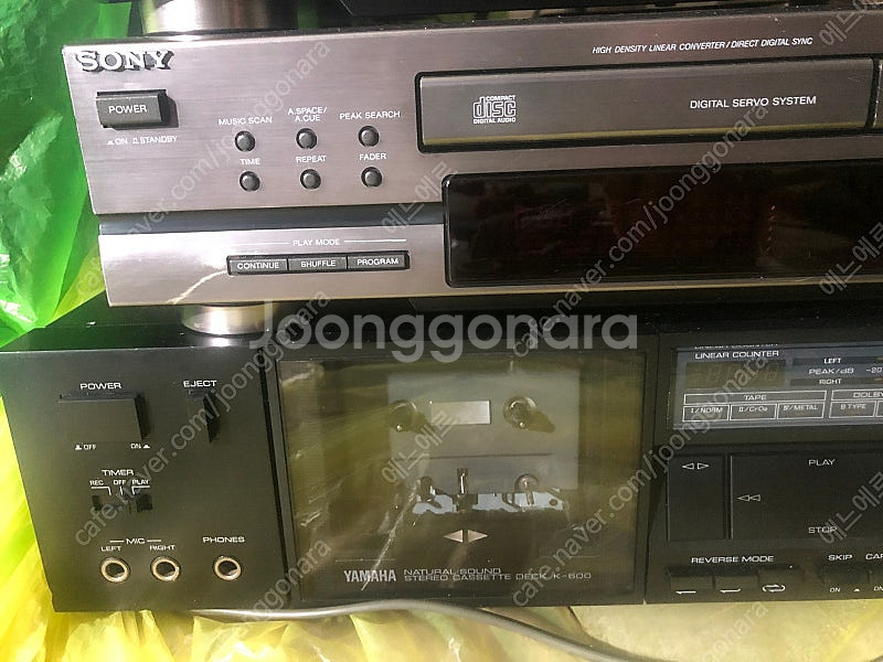 Sony cdp,인티,스피커,튜너,리모콘, Yamaha 카세트데크--6