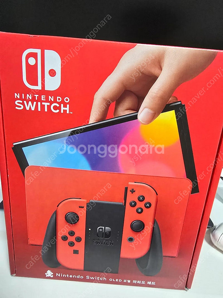 닌텐도스위치 oled 마리오레드 미개봉--0