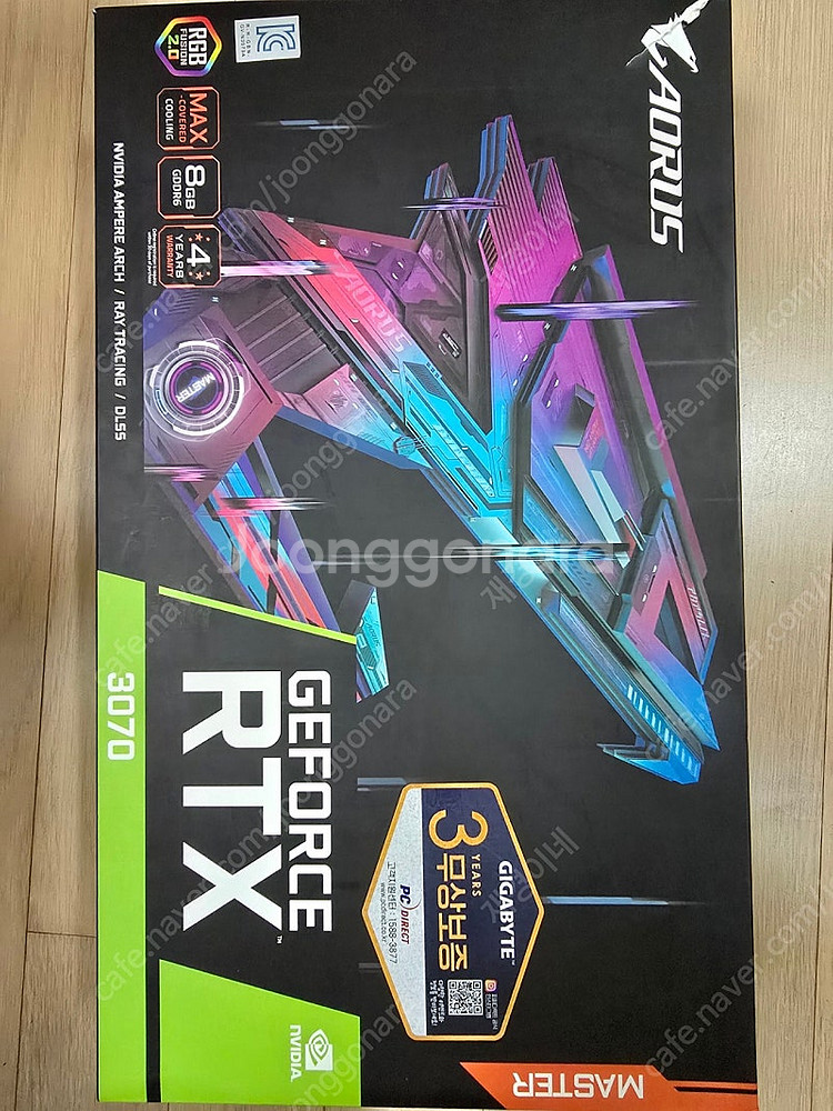 AORUS RTX 3070 MASTER 장착만 한 새상...--0