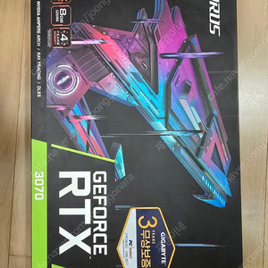AORUS RTX 3070 MASTER 장착만 한 새상품
