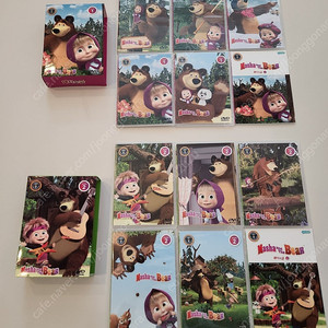 마샤와곰dvd 시즌1-2, 사운드조작북4, 마샤와곰 인형세트, 미니러그 일괄