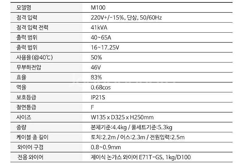 34[최저가판매] 논가스용접기 제이식 m100--1
