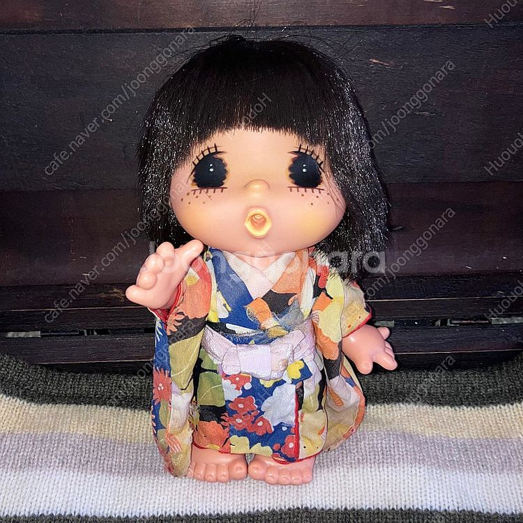 일본 빈티지 인형 기모노 입은 쇼와레트로 세키구치 제제...--0