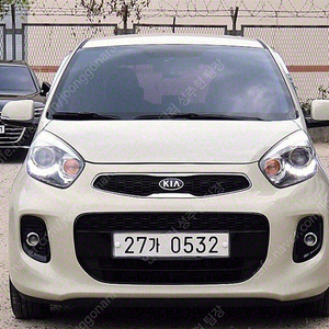 모닝 중고 모닝 더 뉴 모닝 중고차 흰색 2016년식 57,666km 럭셔리 중고차카페