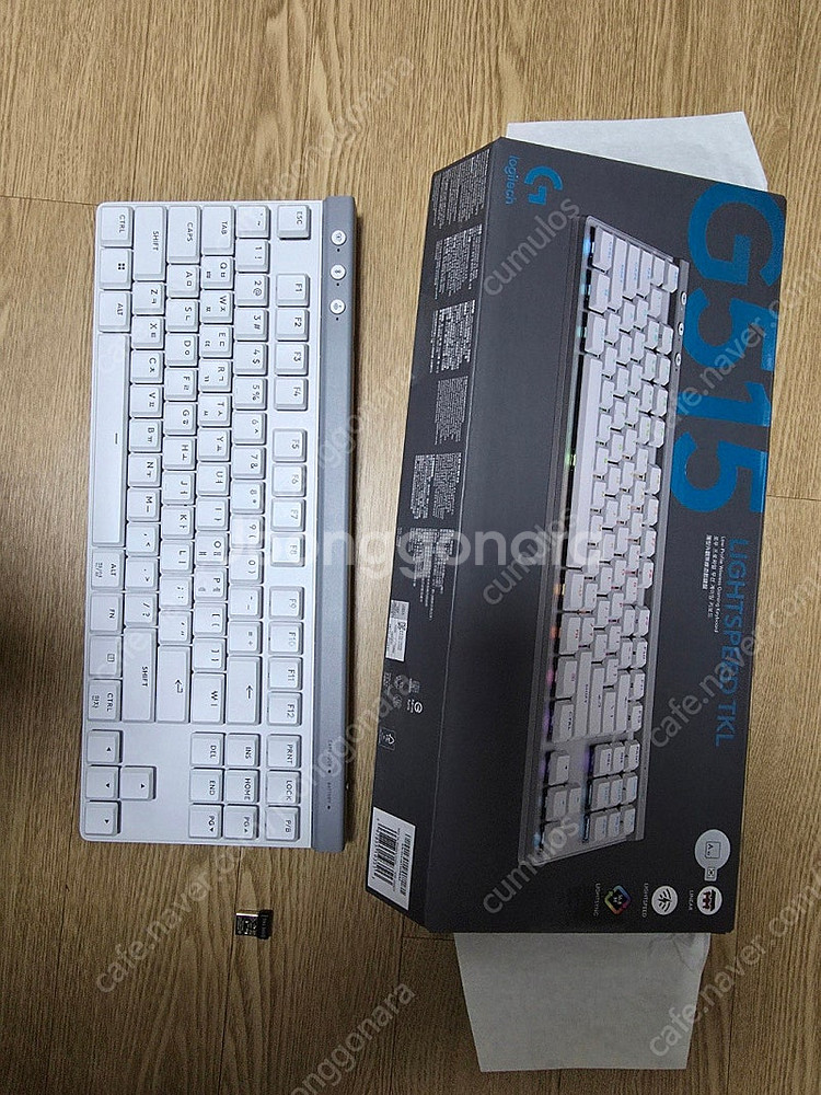 로지텍 G515 LIGHTSPEED TKL 무선 게이밍 키보드(화이트) 판매합니다.--1