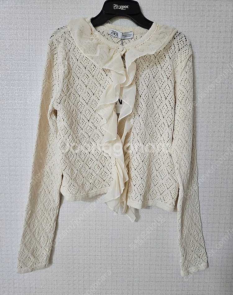 [새상품]ZARA 자라 가디건 프릴 포인텔 니트 재킷 ...--3