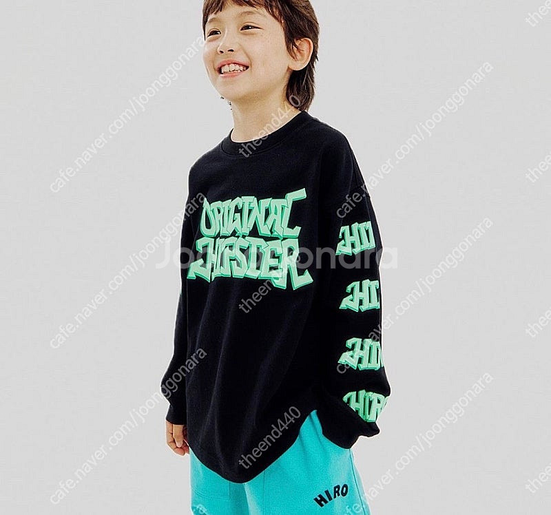 히로 힙스터 로고 티 블랙 150--0