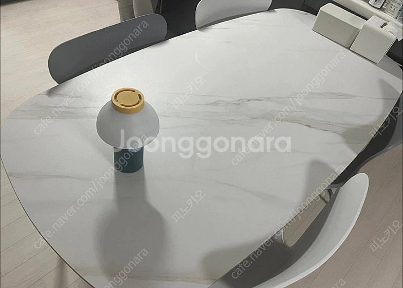 코넬 6인용 타원 세라믹 식탁(의자포함)--3