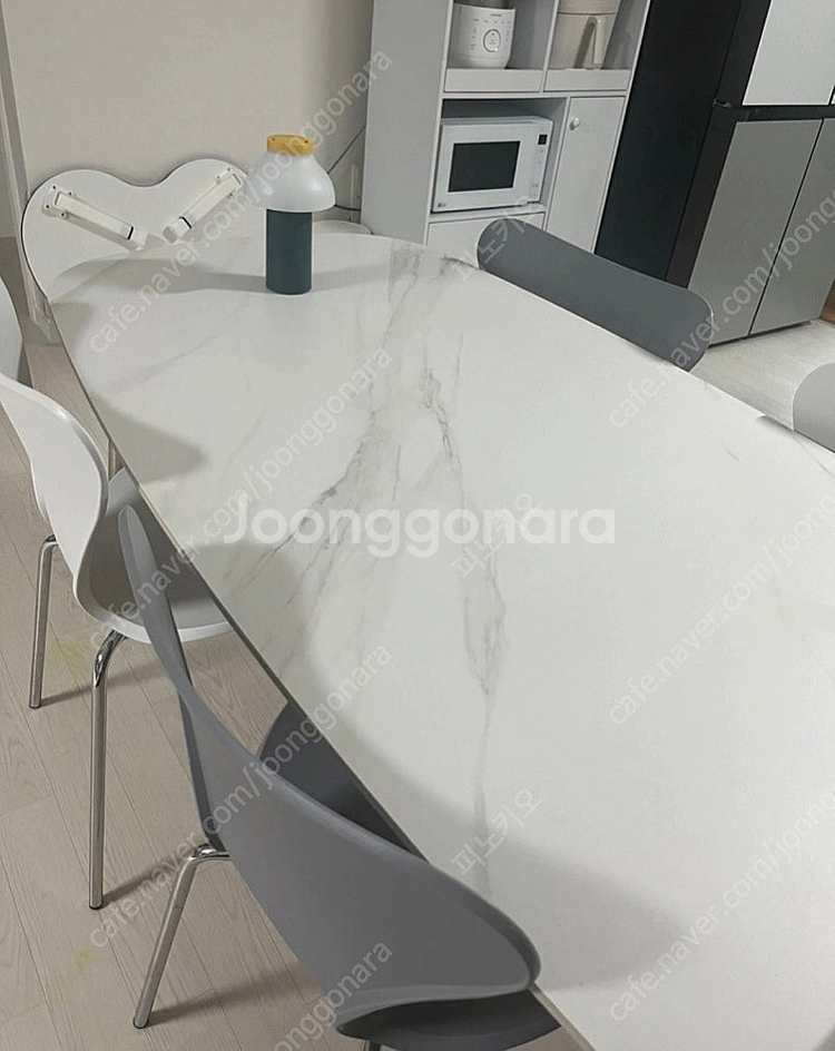 코넬 6인용 타원 세라믹 식탁(의자포함)--4