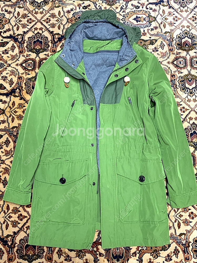 커스텀멜로우 (카키/그린) 봄가을 후드 사파리 헌팅자켓 야상 95사이즈--2
