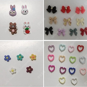 토끼 곰 리본 꽃 플라워 진주 하트 네일파츠 네일스톤 2000원씩