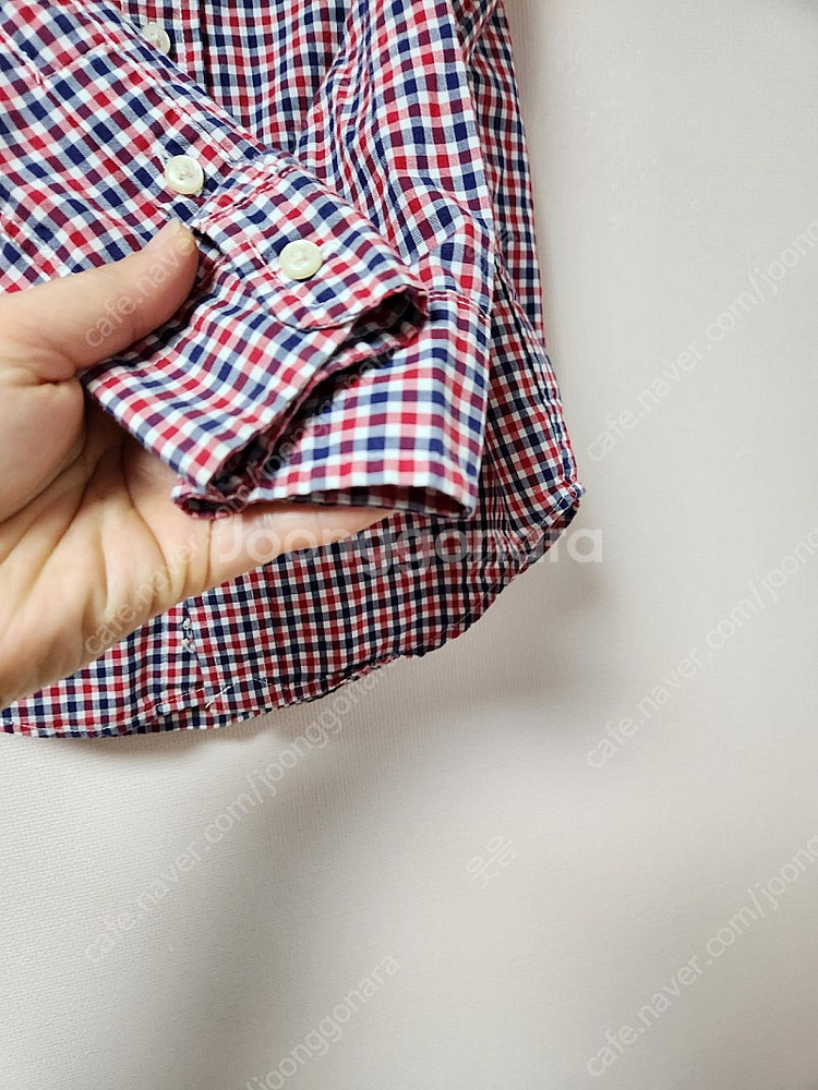 4T 폴로랄프로렌 빨강빨강하양 잔체크무늬 카라넥 남방셔...--5