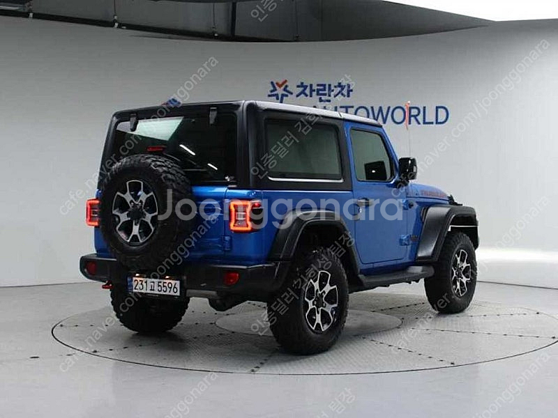 지프 랭글러 중고차 할부가능 지프 수입중고차 파란색 2...--2