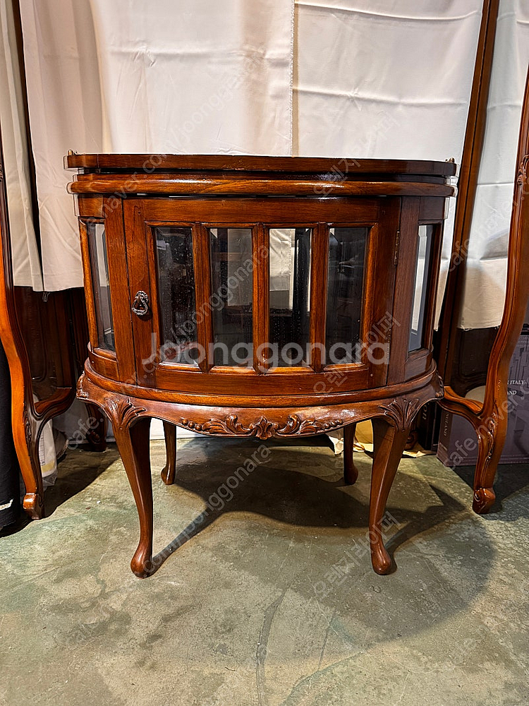 앤틱 원형 진열장 콘솔--0