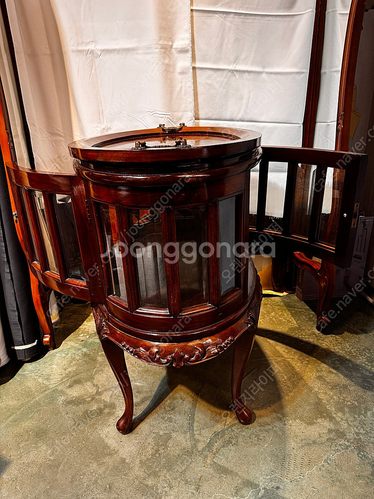 앤틱 원형 진열장 콘솔--2