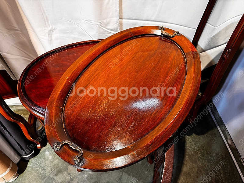 앤틱 원형 진열장 콘솔--3