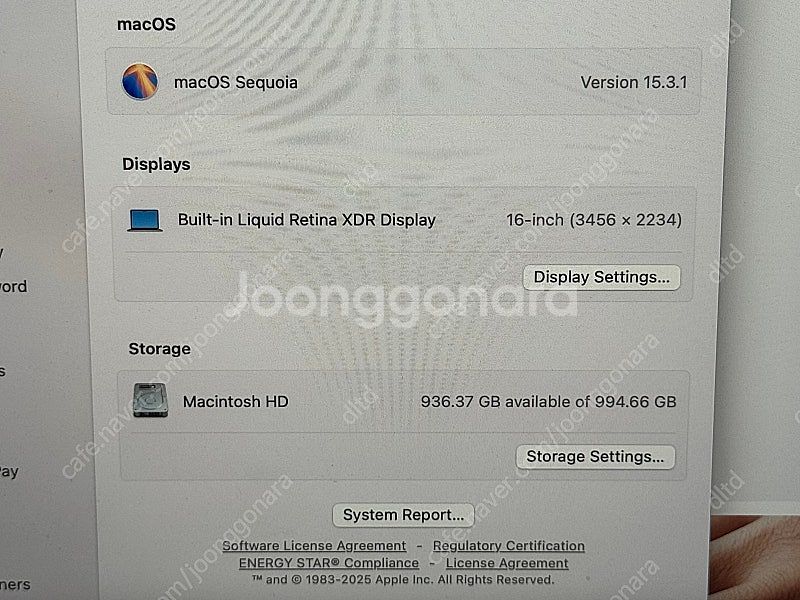 맥북 프로 m1 pro 16인치 16gb 1tb--9