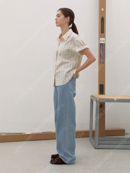 브렌다브렌든 ordinary denim pants - light blue M사이즈--3