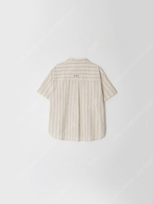 브렌다브렌든 flat striped shirts - beige--4