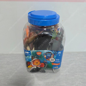 단순개봉/ 애니멀플래닛 사각 버켓 바다 동물 피규어 40p 세트 팝니다
