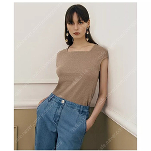 택포) 칼라거펠트 린넨블렌드 티셔츠 새상품