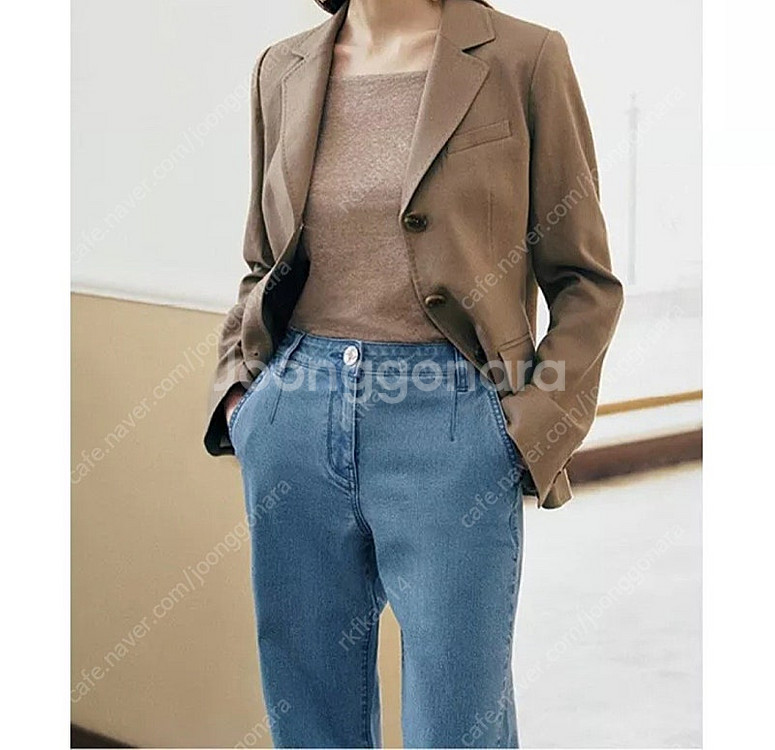 택포) 칼라거펠트 린넨블렌드 티셔츠 새상품--2