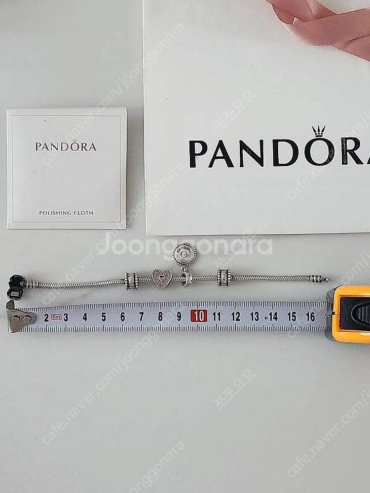 PANDORA 판도라 실버 팔찌 참 세트 정품--7