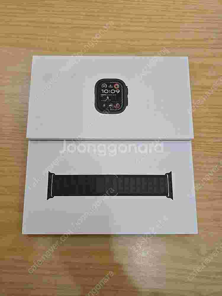 애플워치울트라2블랙49mm 다크그린알파인루프L 자급제미...--1