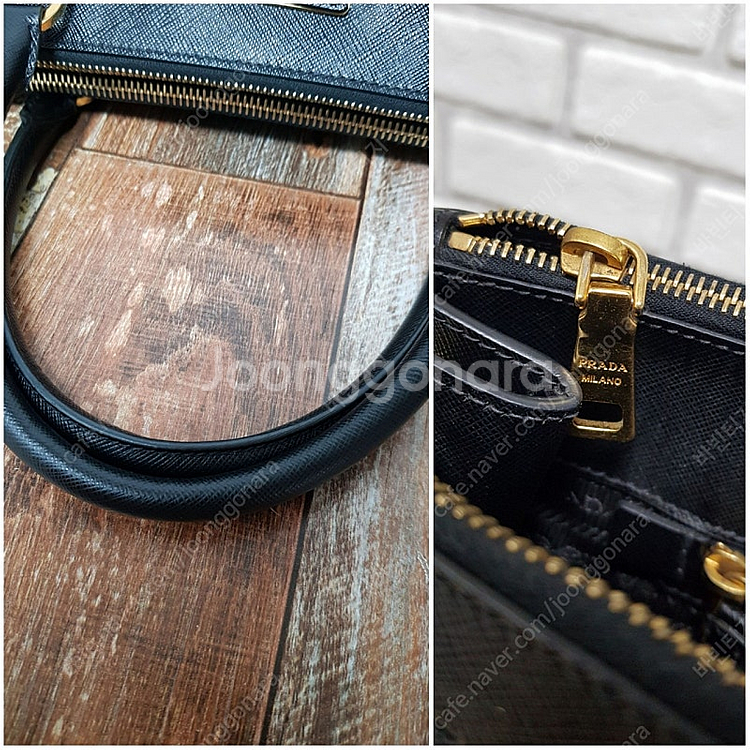 [정품] 프라다 금장 사피아노 토트백--5