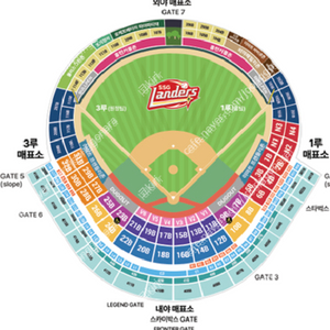 6월 20일 금요일 6월 21일 토요일 6월 22일 일요일 기아 VS SSG 3루 원정응원석 내야필드석 외야필드석 2연석 4연석 6연석 6/20 6/21[인천 SSG 랜더스 필드]
