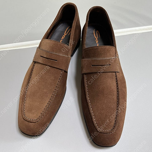 산토니 SANTONI 브라운 스웨이드 로퍼 265사이즈 새제품