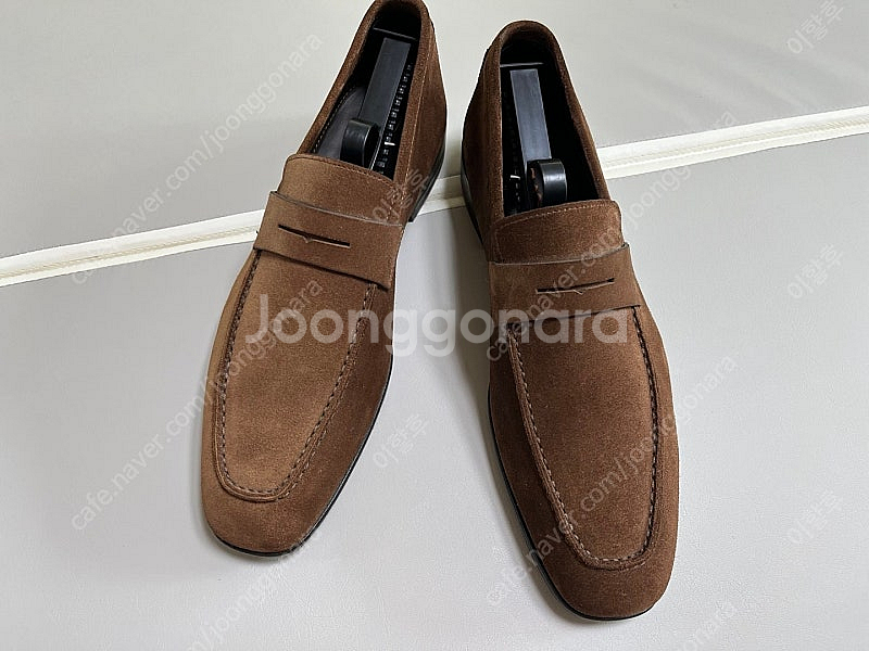 산토니 SANTONI 브라운 스웨이드 로퍼 265사이즈...--2