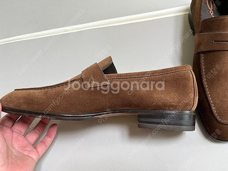 산토니 SANTONI 브라운 스웨이드 로퍼 265사이즈...--3