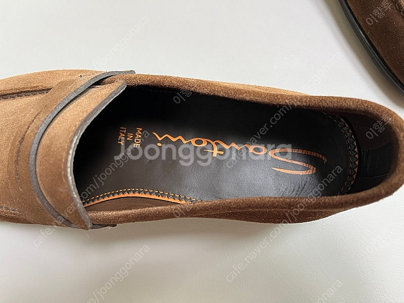 산토니 SANTONI 브라운 스웨이드 로퍼 265사이즈...--4