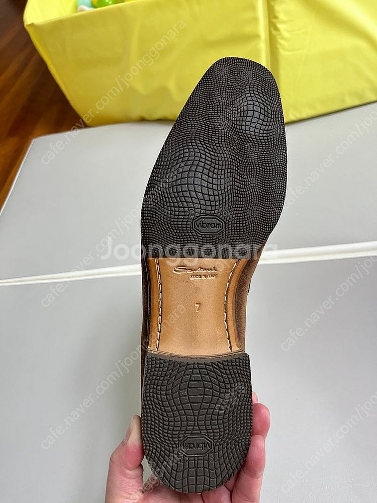 산토니 SANTONI 브라운 스웨이드 로퍼 265사이즈...--6