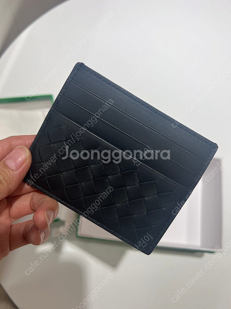 보테가 베네타 카드지갑 블랙--2