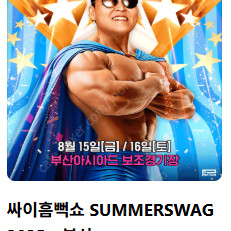 2025 싸이 흠뻑쇼 부산 , 대구 , 대전 , 광주 / VIP스탠딩,지정석 판매