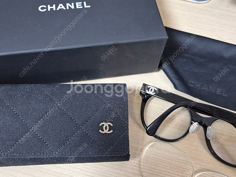 샤넬 로고 템플 오벌프레임 안경 CH3450--1