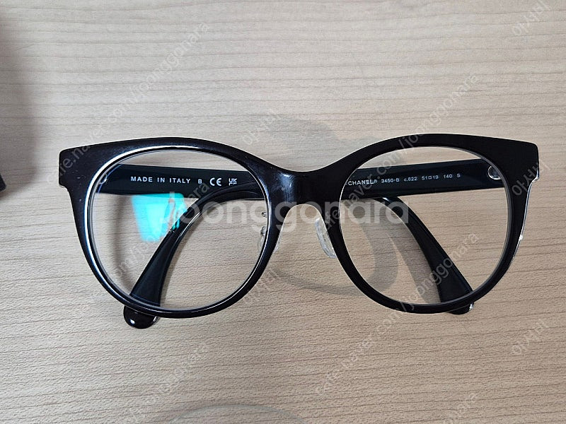 샤넬 로고 템플 오벌프레임 안경 CH3450--4
