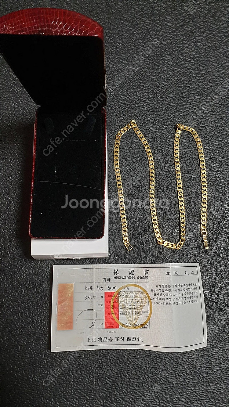 24k 순금 면체인목걸이 10돈 1냥 (사각,팔각,대나...--0