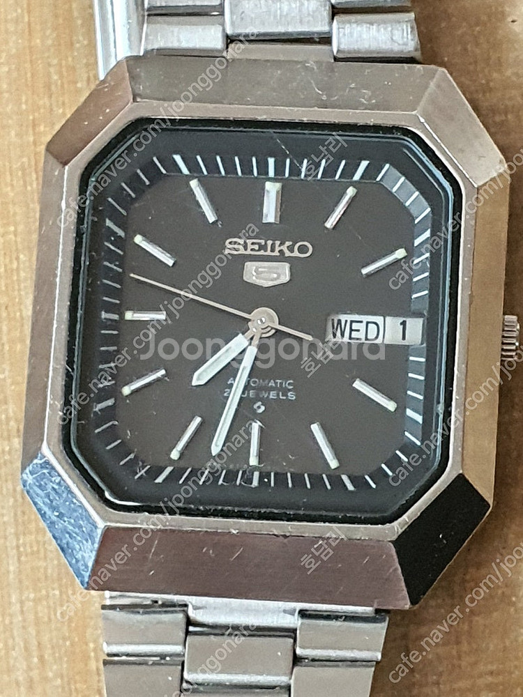 70년대 빈티지 세이코 오토매틱 블랙다이얼--1
