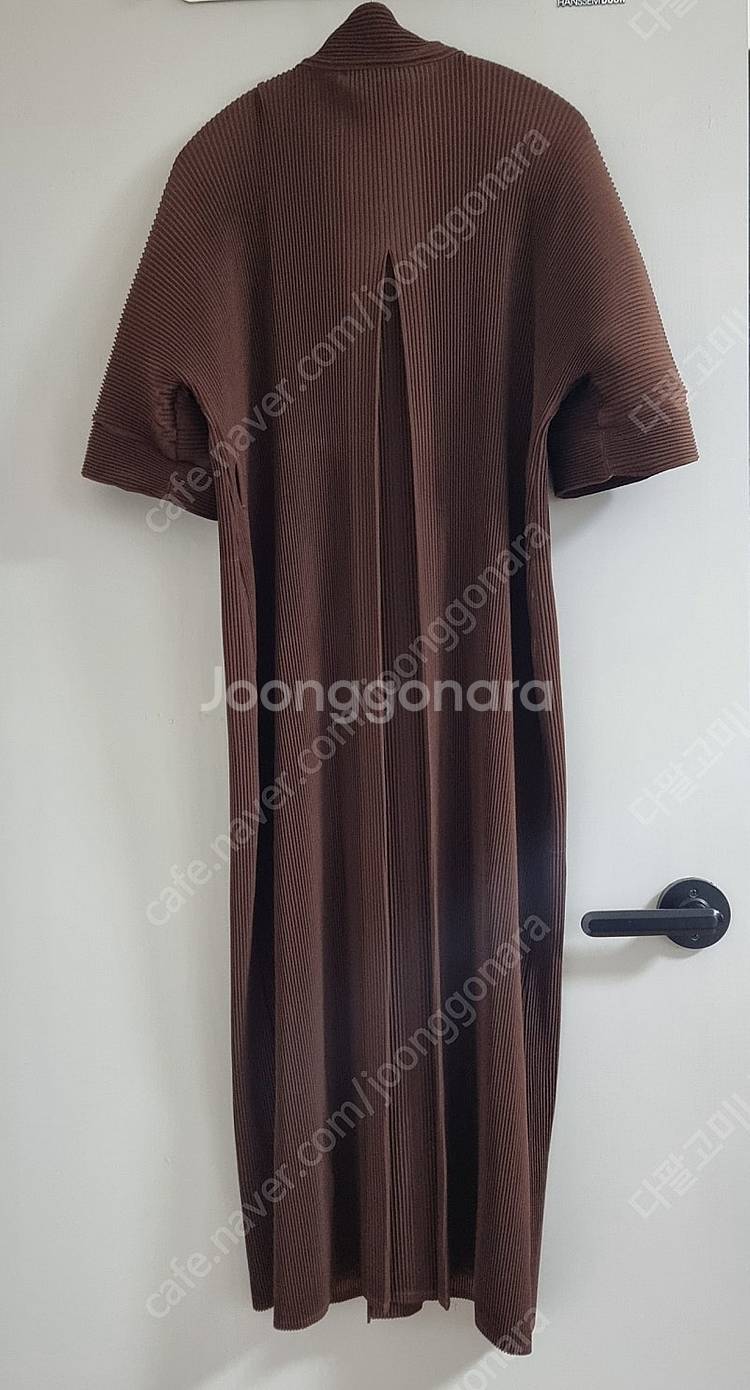 [제이드몽플리츠]쉐이드 카라 롱가디건 (딥브라운)--4