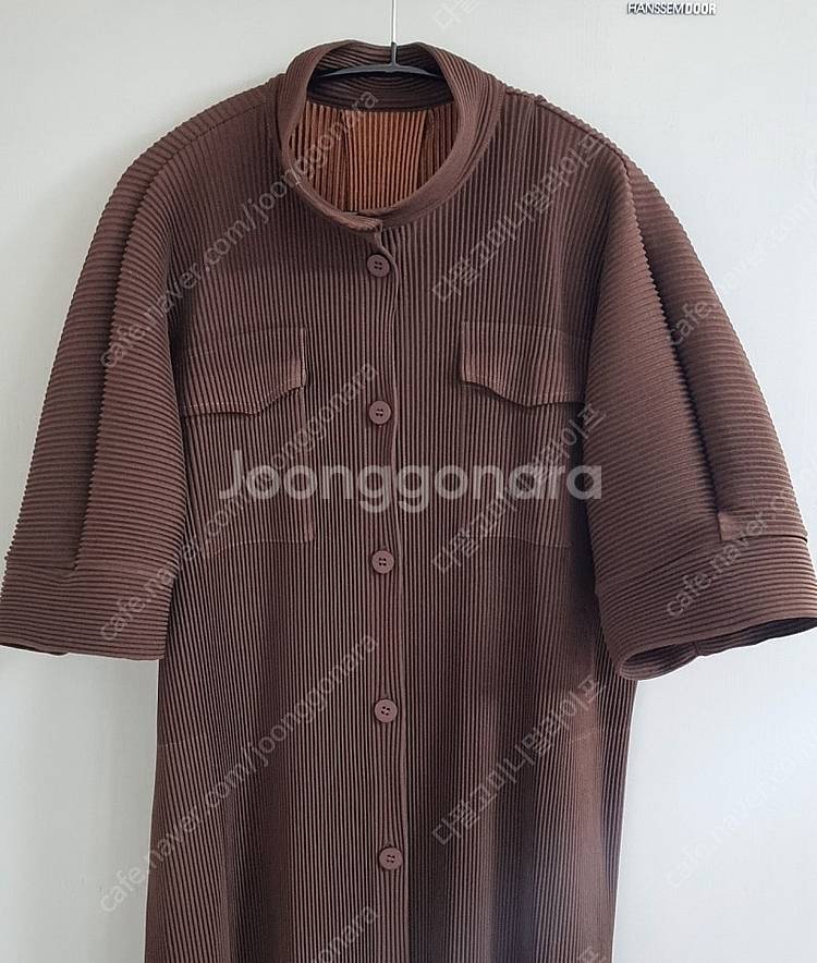 [제이드몽플리츠]쉐이드 카라 롱가디건 (딥브라운)--5