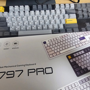 한성 GK797PRO 3모드 폼떡 가스켓 기계식키보드 스페이스 블랙, 문라이트 도독, 35g