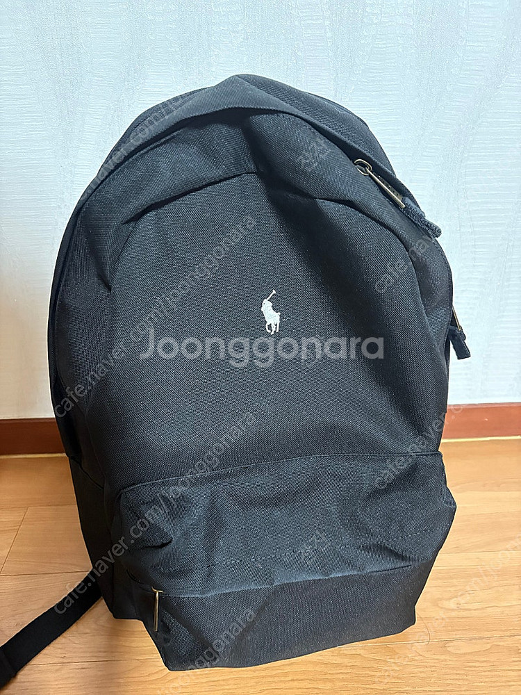 폴로 랄프로렌 남녀공용 포니 백팩 블랙--1