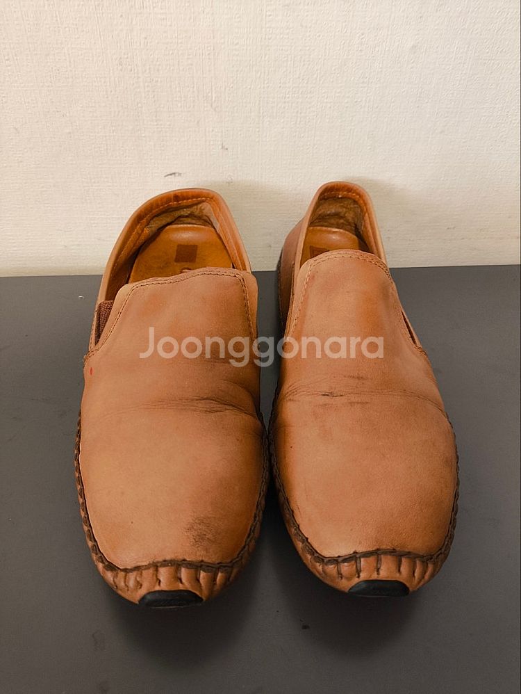 250mm 쿠에른 발편한 가죽 드라이빙슈즈--3