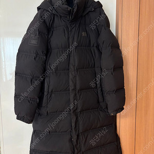 코오롱스포츠 블랙 롱패딩 거위털 구스다운 패딩 여성 95