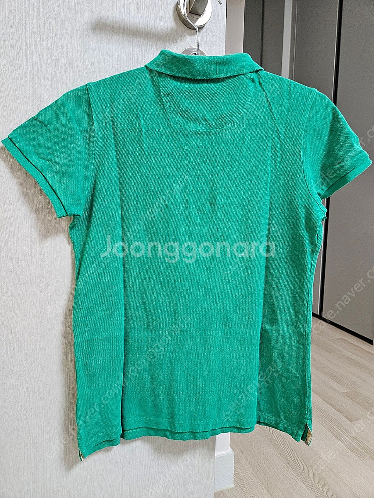 버버리 키즈 12y 반팔 카라티 그린--1